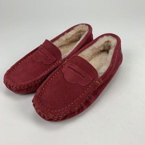 Emu Unisex Penny Loafer Shoes Red Moccasins 8